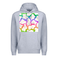 Heather Grey watercolor rainbow cow seamless pattern Premium Hoodie - BundleAndBundleShop