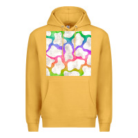 Mustard watercolor rainbow cow seamless pattern Premium Hoodie - BundleAndBundleShop