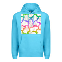 Ocean Blue watercolor rainbow cow seamless pattern Premium Hoodie - BundleAndBundleShop