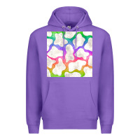 Purple watercolor rainbow cow seamless pattern Premium Hoodie - BundleAndBundleShop