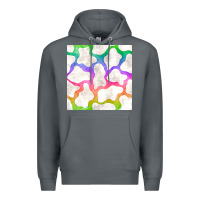 Rock watercolor rainbow cow seamless pattern Premium Hoodie - BundleAndBundleShop