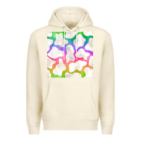 Sandshell watercolor rainbow cow seamless pattern Premium Hoodie - BundleAndBundleShop