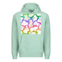 Seafoam watercolor rainbow cow seamless pattern Premium Hoodie - BundleAndBundleShop