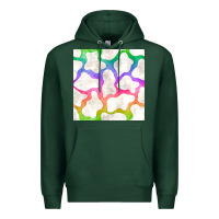 Sports Green watercolor rainbow cow seamless pattern Premium Hoodie - BundleAndBundleShop