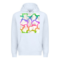 White watercolor rainbow cow seamless pattern Premium Hoodie - BundleAndBundleShop