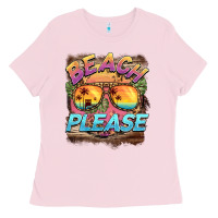 Bubblegum Pink becach please Ladies Tee - BarkalooDesign