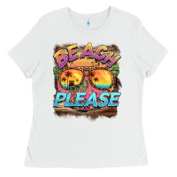 White becach please Ladies Tee - BarkalooDesign