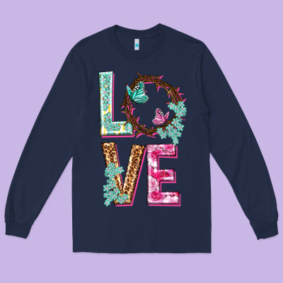 Love Crown Of The Thorns Easter Day Long Sleeve Tee Designed By Howdyjamesfarm