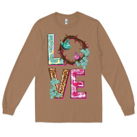 Toasted Coconut Love crown of the thorns Easter Day Long Sleeve Tee - HowdyJamesFarm