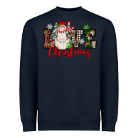 Navy Love Christmas Snowman Heavyweight Sweatshirt - FaDigitalArtStudio