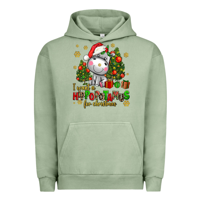 I Want A Hippopotamus For Christmas Urban Hoodie by AdoDesignShop | Teevron