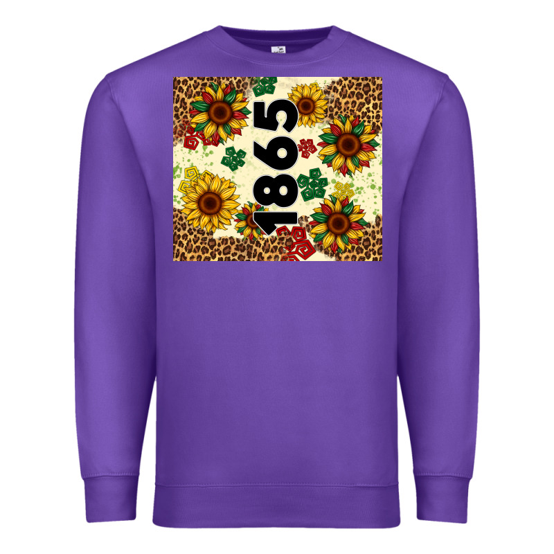 Juneteenth 1865 Sunflowers Premium Sweatshirt by Artiststas | Teevron