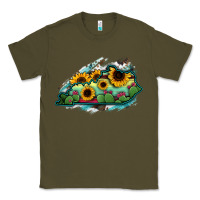 Army Green Kentucky map sunflower cactus serape Classic Tee - RanaPortraitStore