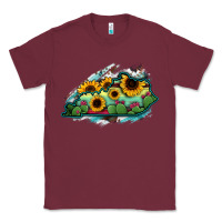 Burgundy Kentucky map sunflower cactus serape Classic Tee - RanaPortraitStore