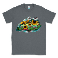 Charcoal Heather Kentucky map sunflower cactus serape Classic Tee - RanaPortraitStore