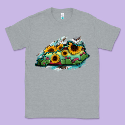 Kentucky Map Sunflower Cactus Serape Classic Tee Designed By Ranaportraitstore