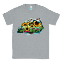 Heather Grey Kentucky map sunflower cactus serape Classic Tee - RanaPortraitStore