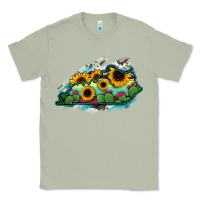 Matcha Kentucky map sunflower cactus serape Classic Tee - RanaPortraitStore
