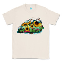 Natural Kentucky map sunflower cactus serape Classic Tee - RanaPortraitStore