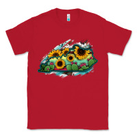 Red Kentucky map sunflower cactus serape Classic Tee - RanaPortraitStore