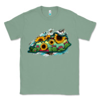 Sage Kentucky map sunflower cactus serape Classic Tee - RanaPortraitStore