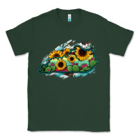 Sports Green Kentucky map sunflower cactus serape Classic Tee - RanaPortraitStore