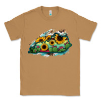 Toasted Coconut Kentucky map sunflower cactus serape Classic Tee - RanaPortraitStore