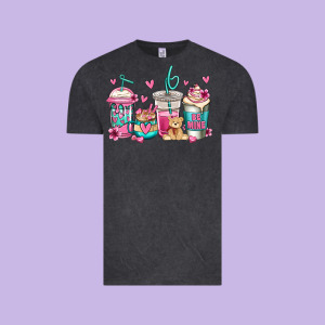 Valentines Day Coffee Vintage Tee Designed By Jasminsmagicworld