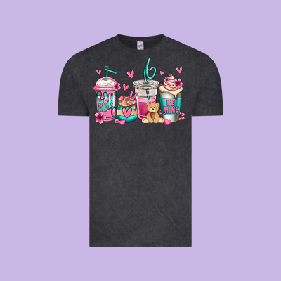 Valentines Day Coffee Vintage Tee Designed By Jasminsmagicworld