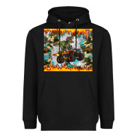 Black monster truck dinosaur t rex tumbler Heavyweight Hoodie - Artiststas