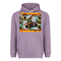 Lavender monster truck dinosaur t rex tumbler Heavyweight Hoodie - Artiststas