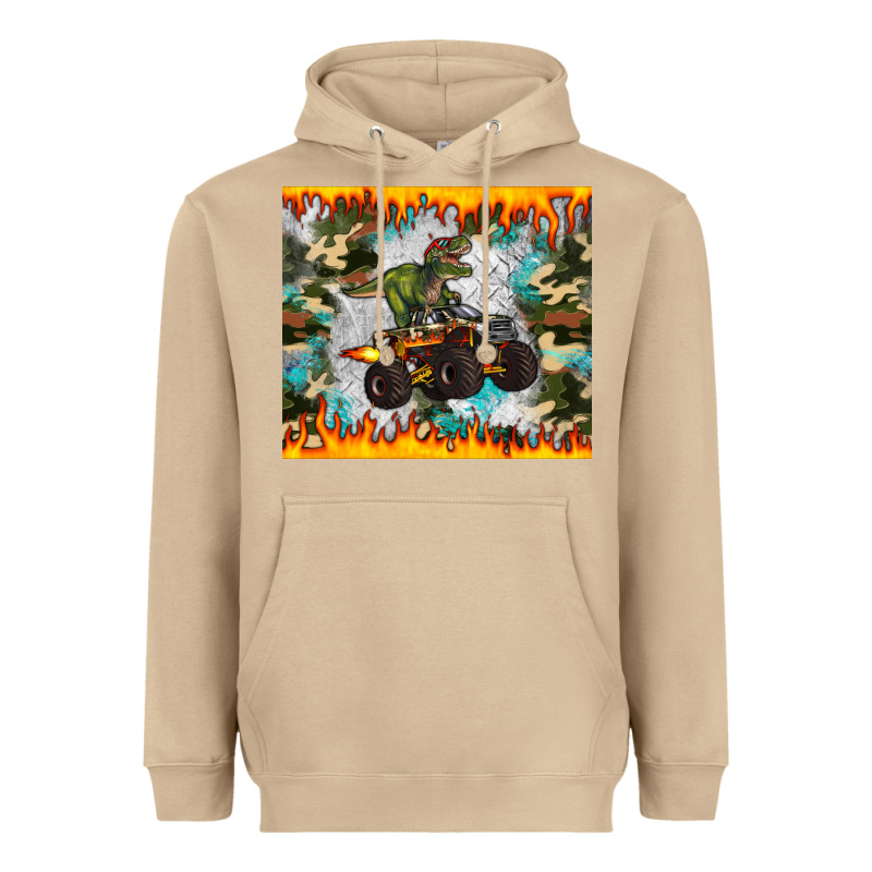 Monster Truck Dinosaur T Rex Tumbler Heavyweight Hoodie by Artiststas | Teevron