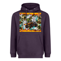 Plum monster truck dinosaur t rex tumbler Heavyweight Hoodie - Artiststas