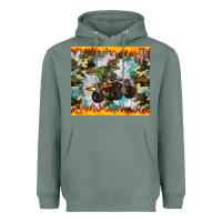 Sage monster truck dinosaur t rex tumbler Heavyweight Hoodie - Artiststas