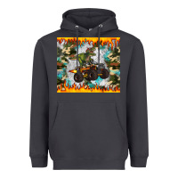 Smoke monster truck dinosaur t rex tumbler Heavyweight Hoodie - Artiststas