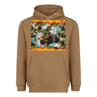 Toasted Coconut monster truck dinosaur t rex tumbler Heavyweight Hoodie - Artiststas