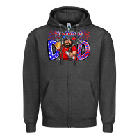 Charcoal Heather american dod Zipper Hoodie - CowhideDigitalArt