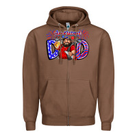 Chestnut american dod Zipper Hoodie - CowhideDigitalArt