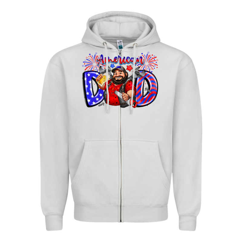 American Dod Zipper Hoodie by CowhideDigitalArt | Teevron