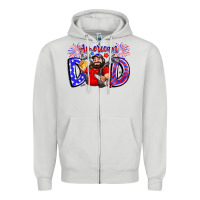 Dove Grey american dod Zipper Hoodie - CowhideDigitalArt