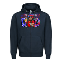 Navy american dod Zipper Hoodie - CowhideDigitalArt
