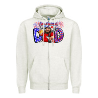 Oatmeal Heather american dod Zipper Hoodie - CowhideDigitalArt