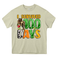 Mossy dinosaur 100day celebration Heavy Core Tee - LillyAllenDesigns