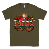 Army Green Papa Classic Tee - texasbilliewilder