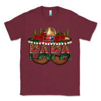 Burgundy Papa Classic Tee - texasbilliewilder