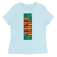 Baby Blue western tooled leather sunflower turquoise gemstone pen wrap 1 Ladies Tee - Jasminsmagicworld