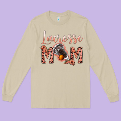 Pink Lacrose Mom Long Sleeve Tee Designed By Jasminsmagicworld