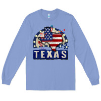 Colony Blue texas 4th of july Long Sleeve Tee - CowGirlArtShop