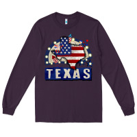 Plum texas 4th of july Long Sleeve Tee - CowGirlArtShop
