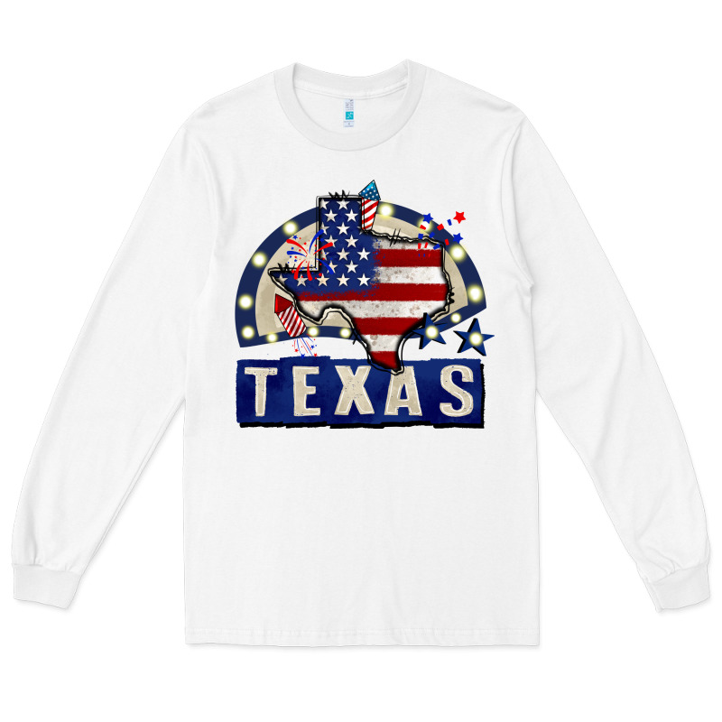 Texas 4th Of July Long Sleeve Tee by CowGirlArtShop | Teevron